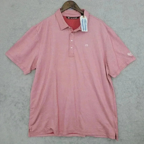 NWT. Travis Mathew Kruger ModeloMen's XXL Polo Shirt Chili Red 19CT - Picture 1 of 9